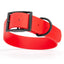 Dogline Biothane Waterproof Dog Collar with Black Hardware - 1.5" Wide, Size XL (20 to 24 inches) Cherry Red Dog Collars Dogline