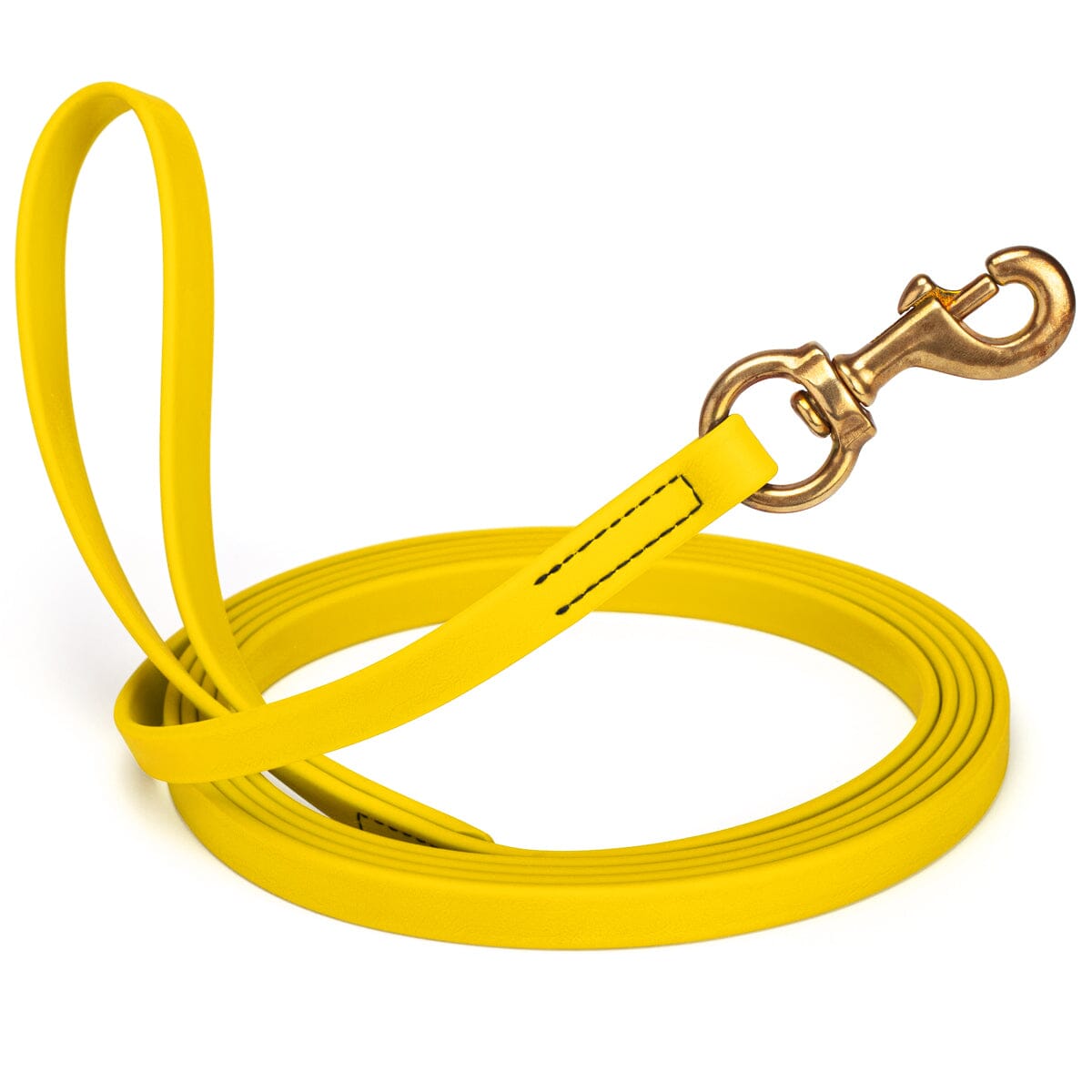 Viper Biothane Long Line 15 ft Lead with Brass Hardware Lemon Yellow 5 8" Dog Leashes Dogline