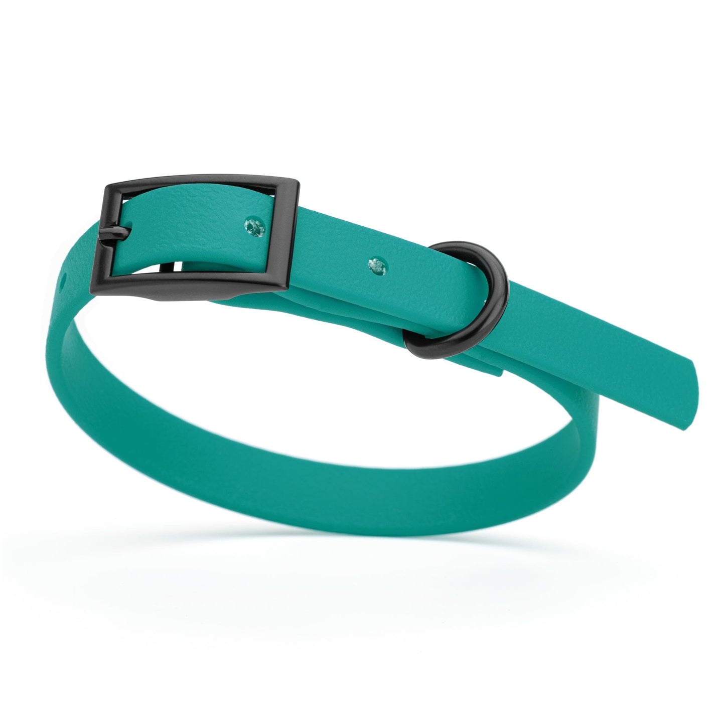 Biothane Waterproof Dog Collar - X-Small (9 to 12 inches) Blue Aqua L 9"-12" x W 1 2" Dog Collars Dogline