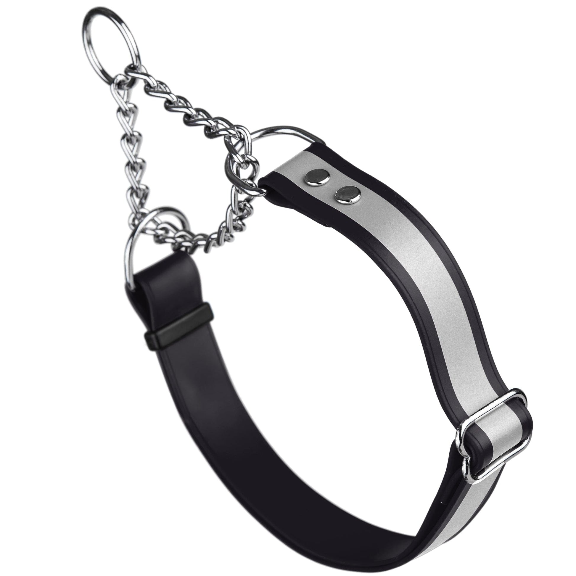 Reflective Biothane Martingale Collar for Dogs Black Dog Collars Dogline