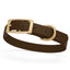 Viper Biothane Waterproof Dog Collar - Brass Hardware - Size S (12 to 15 inches) Dark Chocolate Brown Dog Collars Dogline