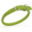 Soft Leather Round Dog Collar Lime Green 1 2" Dog Collars Dogline