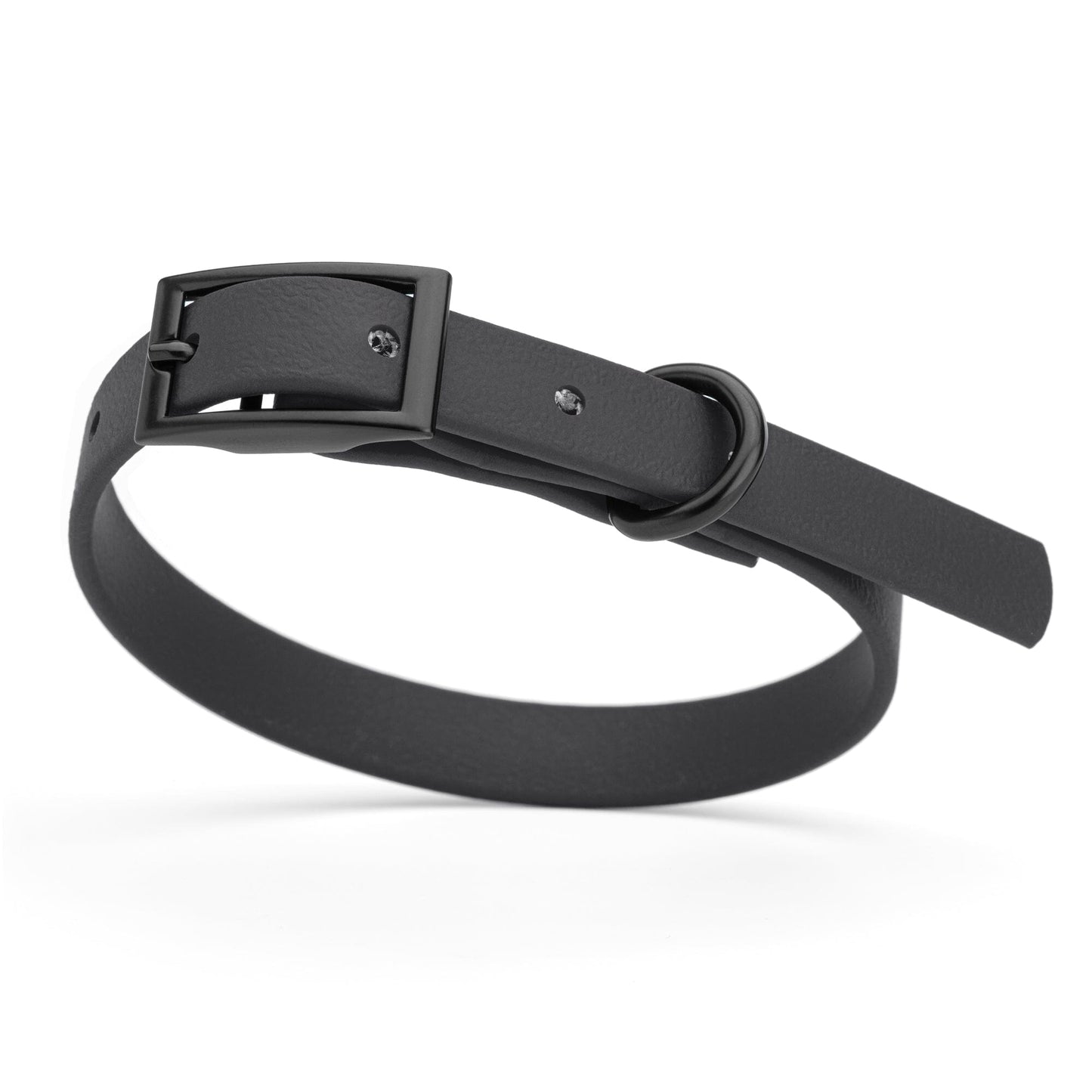 Biothane Waterproof Dog Collar - X-Small (9 to 12 inches) Black L 9"-12" x W 1 2" Dog Collars Dogline