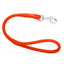 Soft Leather Round Traffic Lead Orange Dog Leashes Dogline