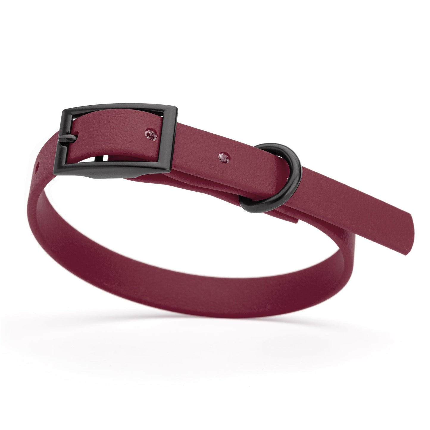 Biothane Waterproof Dog Collar - X-Small (9 to 12 inches) Merlot Burgundy L 9"-12" x W 1 2" Dog Collars Dogline