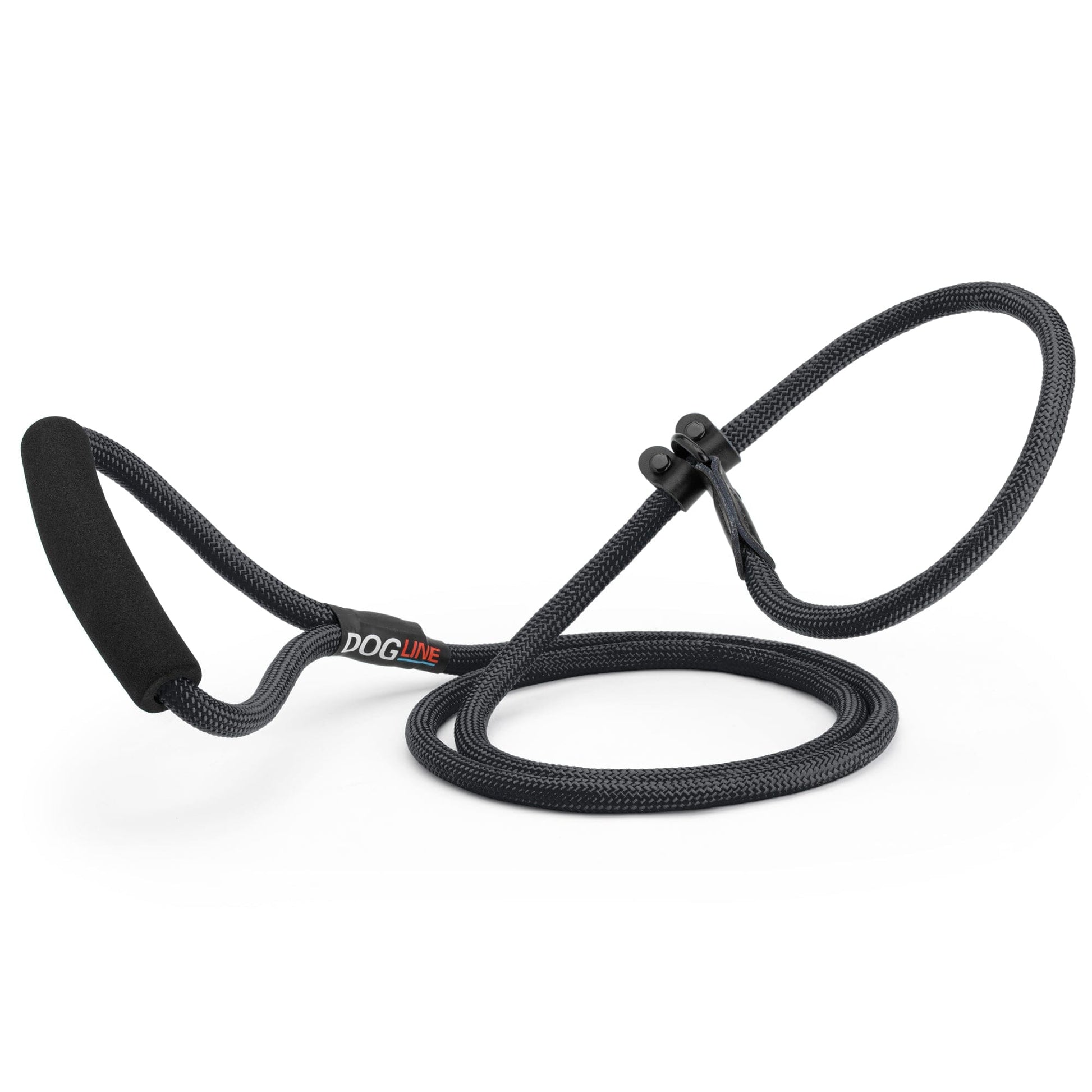 Round Nylon Slip Lead Black 1 3" 6' Dog Leashes Dogline