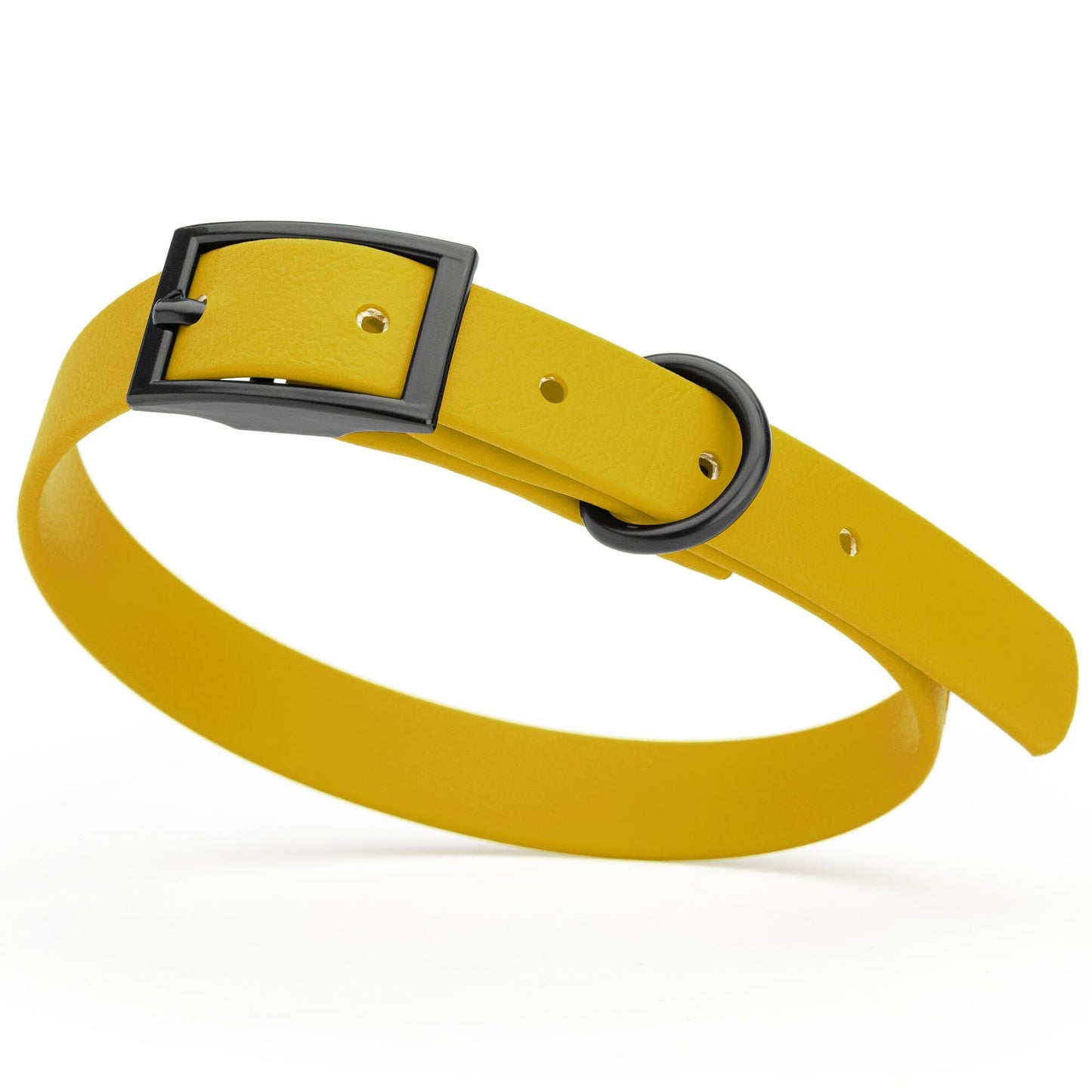 Dogline Biothane Waterproof Dog Collar with Black Hardware - Size S (12 to 15 inches) Treasure Gold Dog Collars Dogline