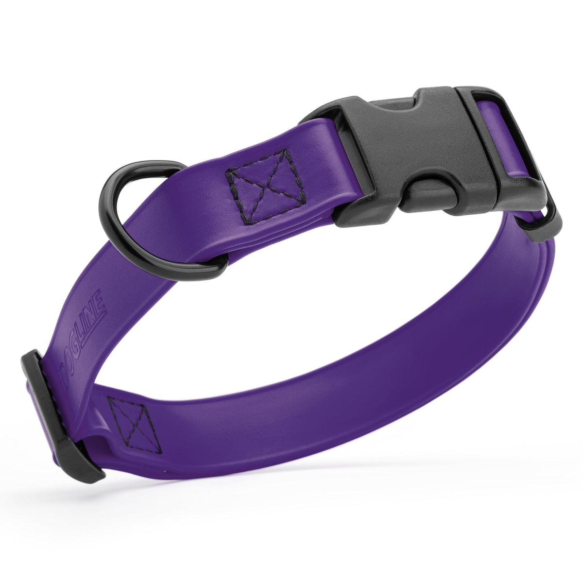 Dogline Biothane Waterproof Dog Collar with Quick Release Buckle Violet Purple Dog Collars Dogline