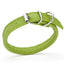Soft Leather Round Dog Collar Lime Green 1 4" Dog Collars Dogline