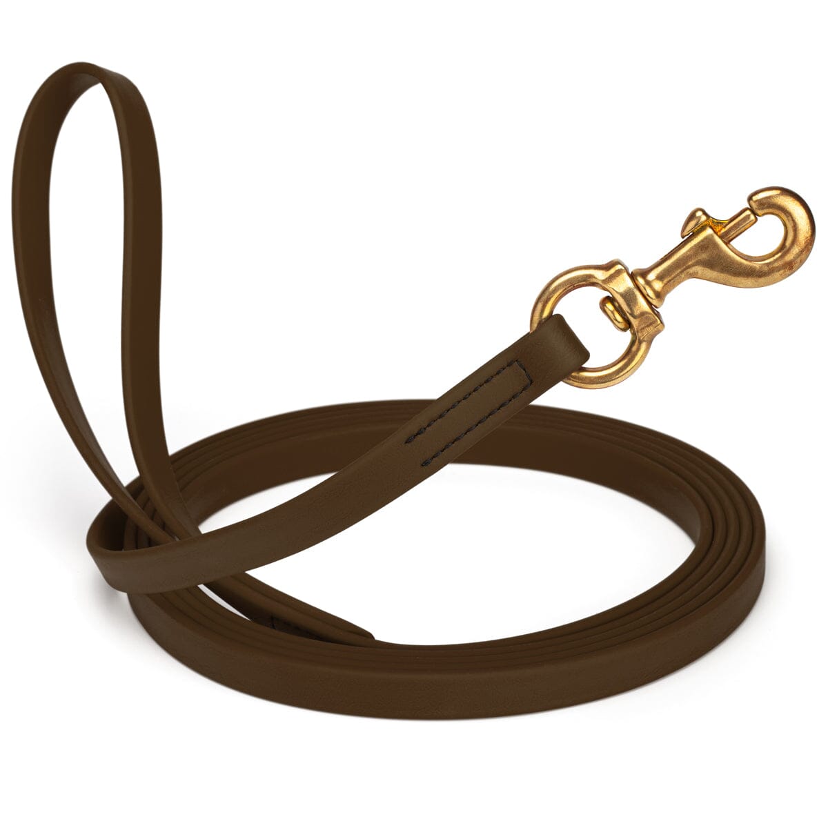 Viper Biothane Long Line 33 ft Lead with Brass Hardware Dark Chocolate Brown 5 8" Dog Leashes Dogline