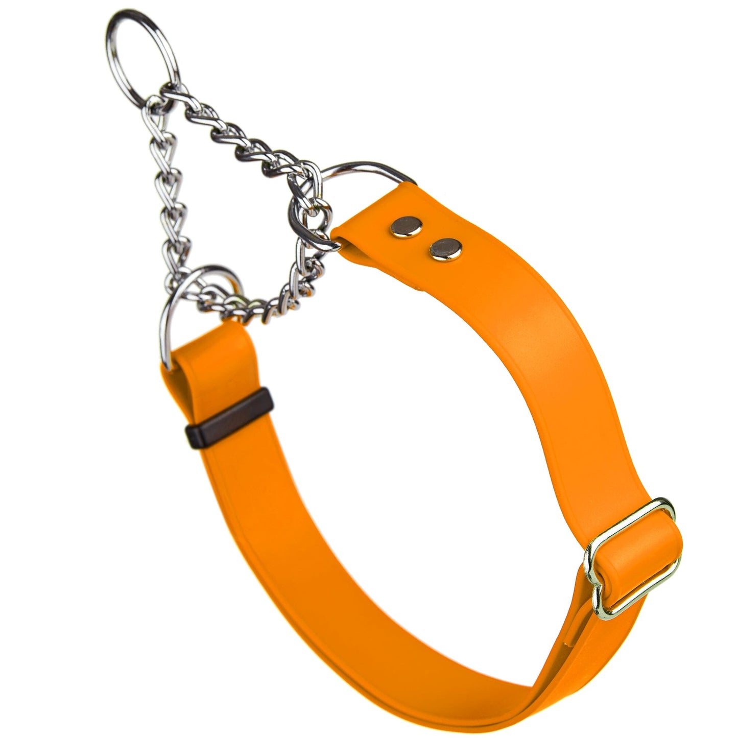 Biothane Adjustable Martingale Collar for Dogs Tangerine Orange Dog Collars Dogline