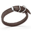 Soft Leather Round Dog Collar Dark Brown 1 4" Dog Collars Dogline