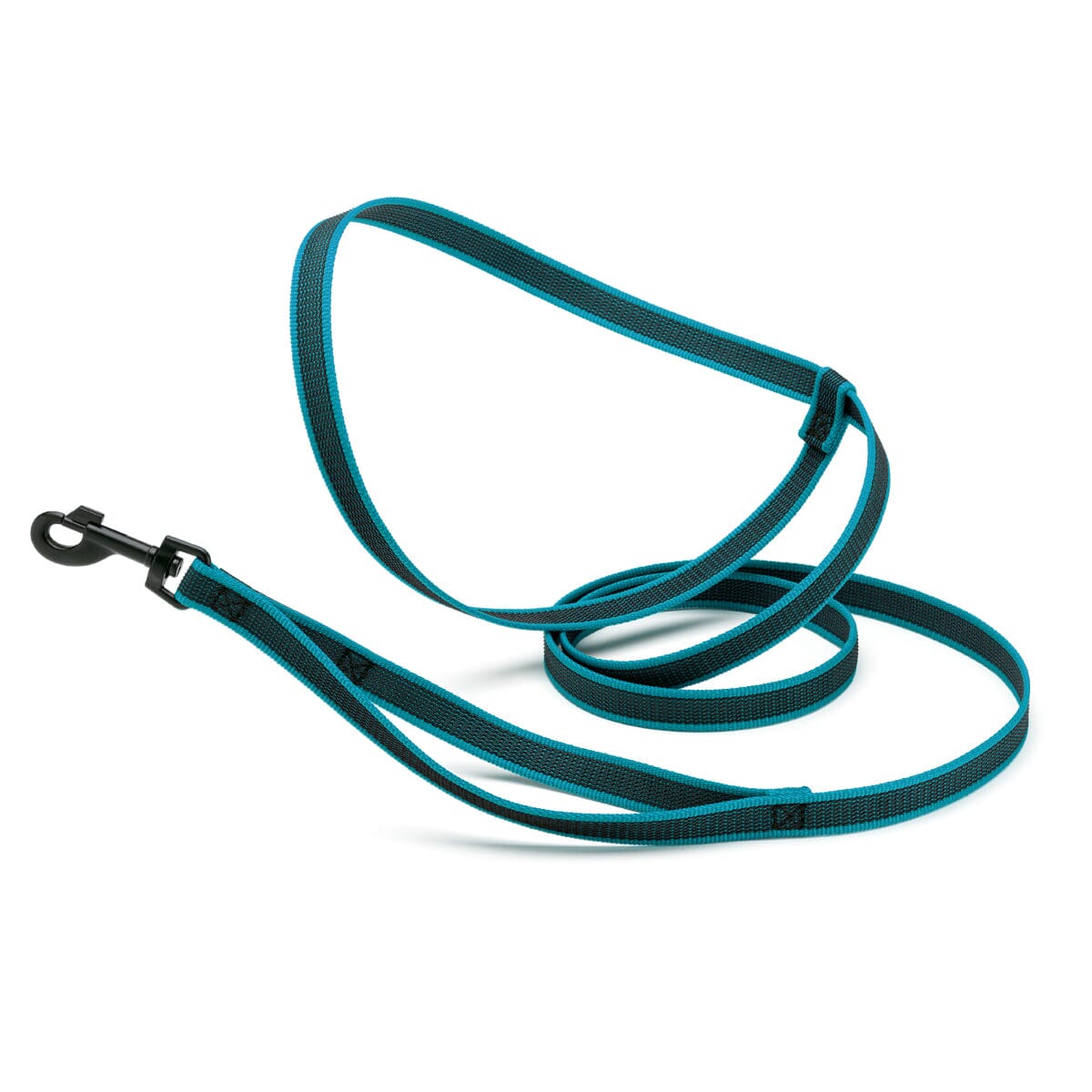 Rubber Infused Nylon Multifunctional Dog Leash for Walking and Running Hands Free Teal 8' 3 4" Dog Leashes Dogline