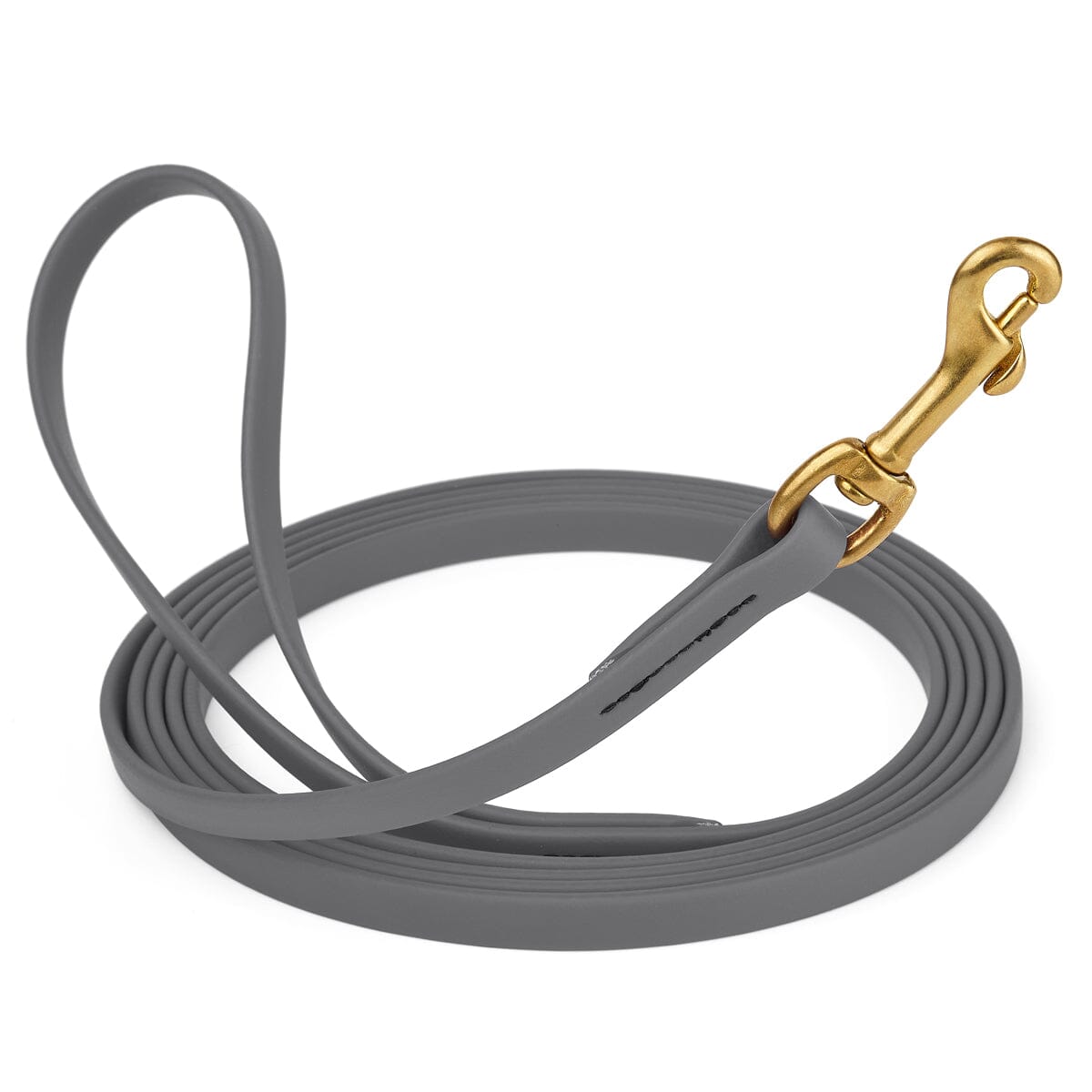 Viper Biothane Long Line 10 ft Lead with Brass Hardware Battleship Gray 1 2" Dog Leashes Dogline