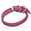Soft Leather Round Dog Collar Pink 1 4" Dog Collars Dogline