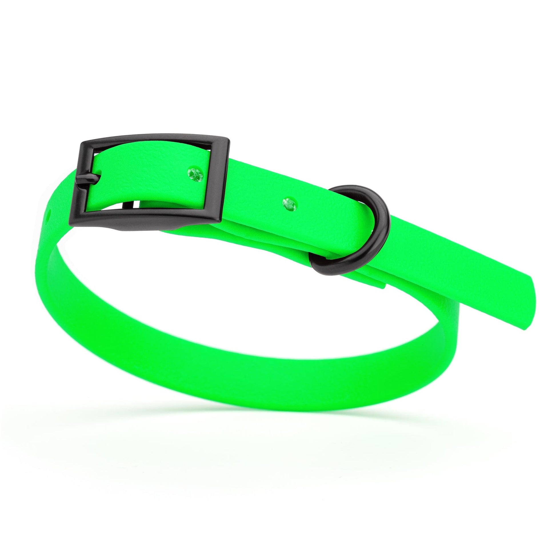Biothane Waterproof Dog Collar - X-Small (9 to 12 inches) Tropical Green L 9"-12" x W 1 2" Dog Collars Dogline