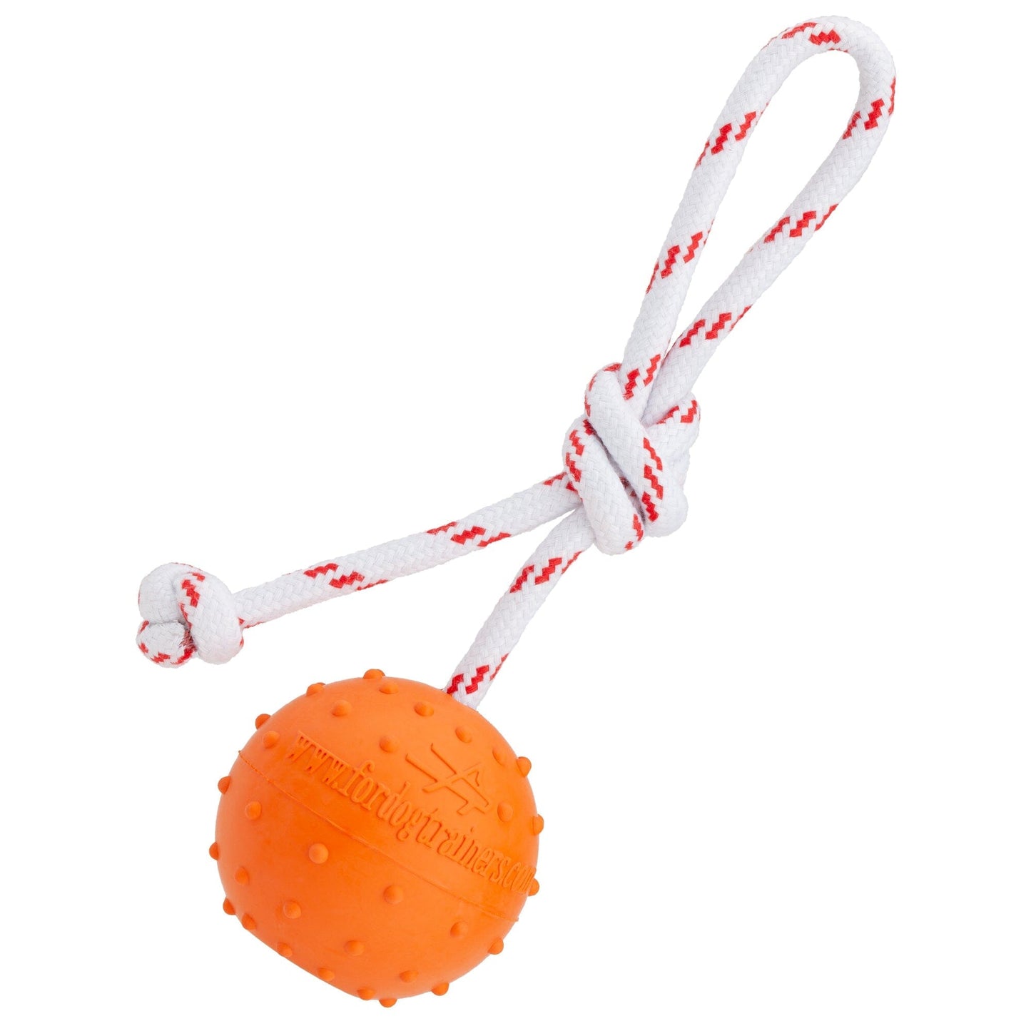 FDT Solid Rubber Dog Ball - Water Toy with Rope Large 2.75" (7 cm) Dog Toys Dogline