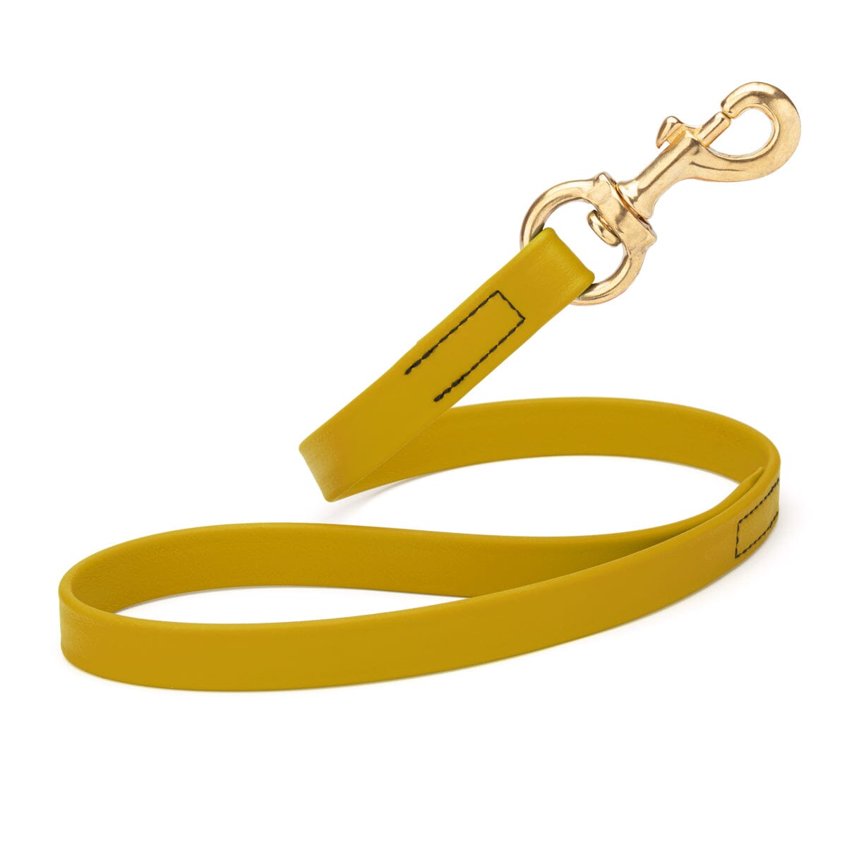 Viper Biothane Traffic Lead - Brass Hardware Treasure Gold Dog Leashes Dogline