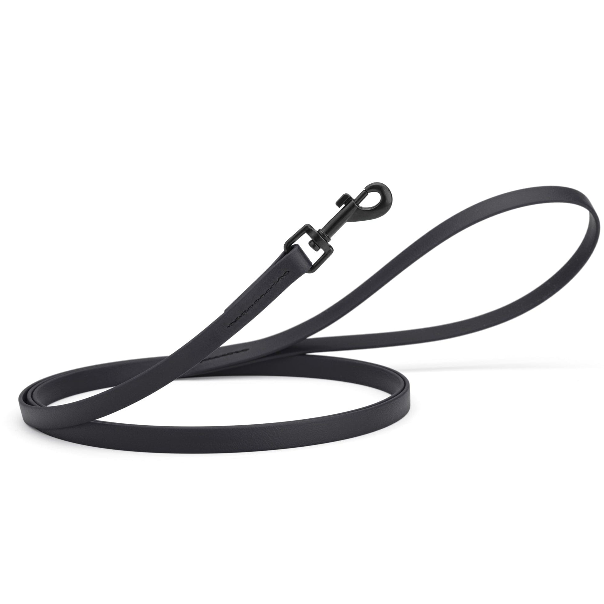 Biothane Waterproof Dog Leash, 4 ft Black 4' 1 2" Dog Leashes Dogline
