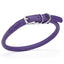 Soft Leather Round Dog Collar Purple 16-19" 3 8" Dog Collars Dogline