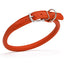 Soft Leather Round Dog Collar Orange 1 2" Dog Collars Dogline