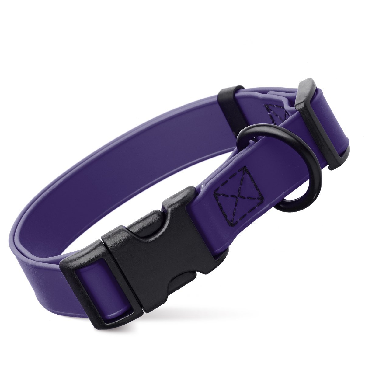 Dogline Biothane Waterproof Dog Collar with Quick Release Buckle Violet Purple Dog Collars Dogline