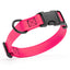 Dogline Biothane Waterproof Dog Collar with Quick Release Buckle 5 8"W by 10-14"L Passionfruit Pink Dog Collars Dogline