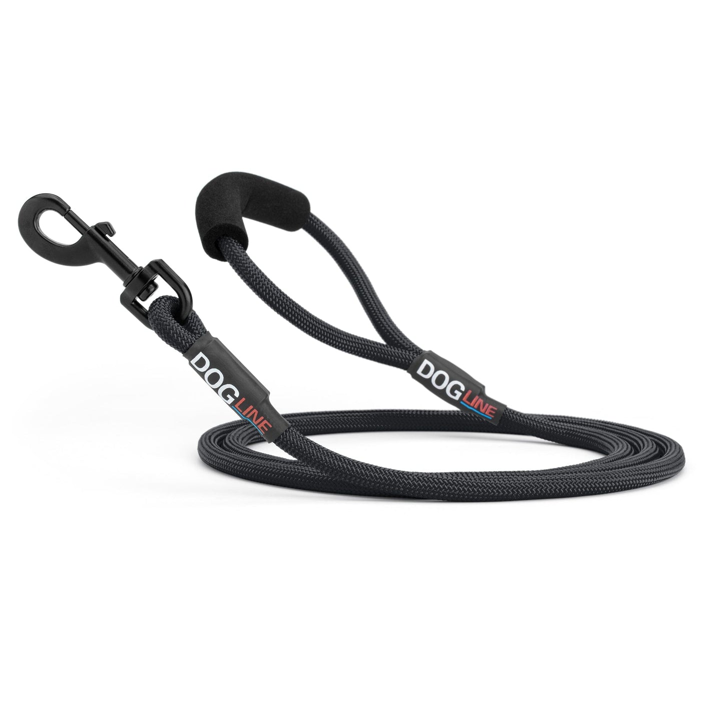 Nylon Round Dog Lead Black 6' Dog Leashes Dogline
