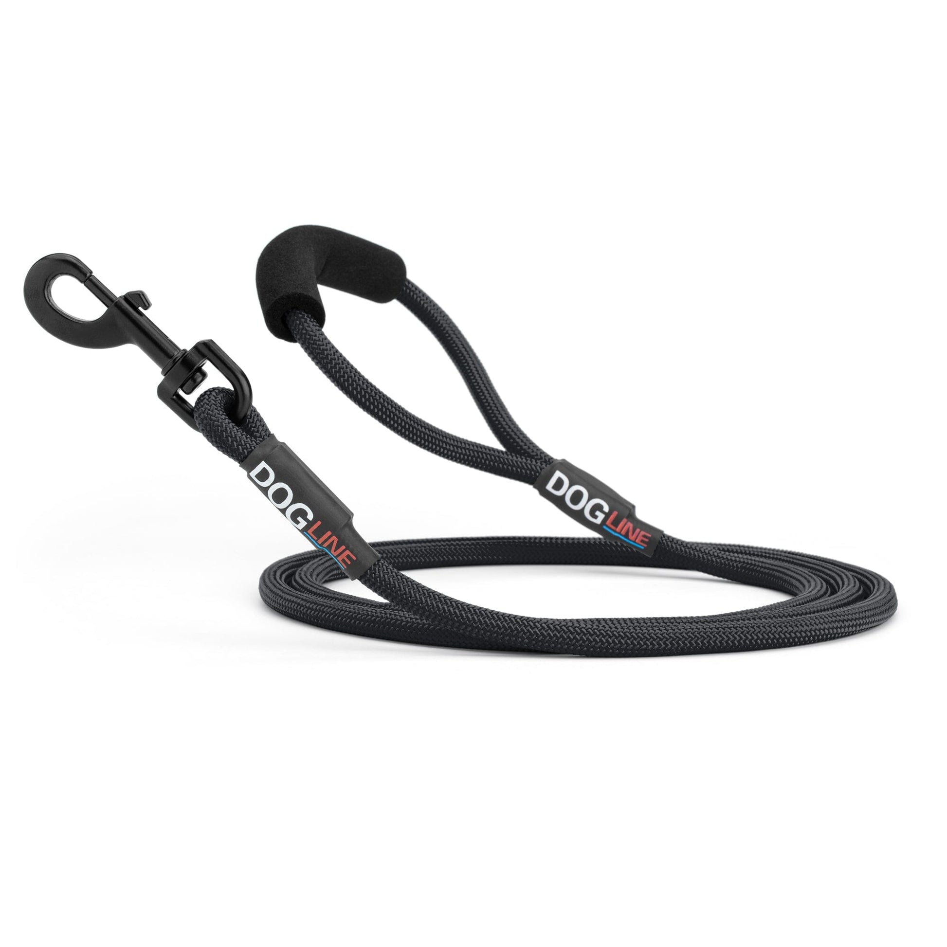 Nylon Round Dog Lead Black 6' Dog Leashes Dogline