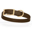 Viper Biothane Waterproof Dog Collar - Brass Hardware - Size M (15 to 18 inches) Dark Chocolate Brown Dog Collars Dogline