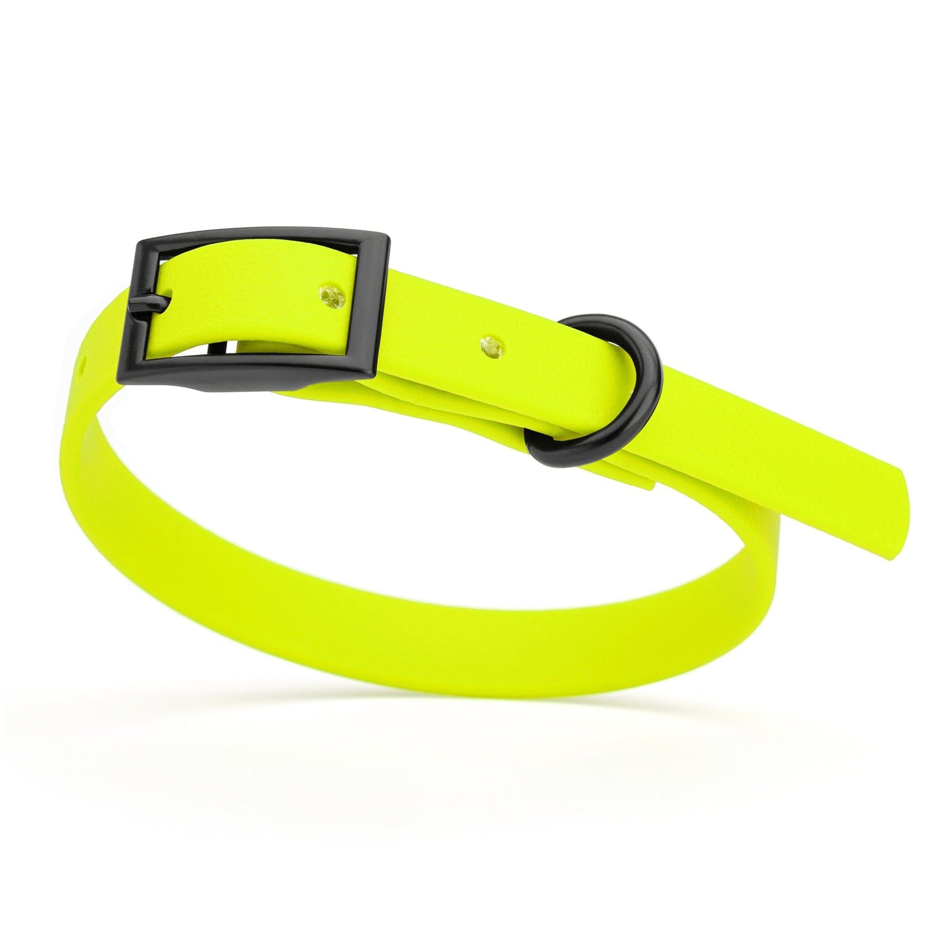 Biothane Waterproof Dog Collar - X-Small (9 to 12 inches) Safety Yellow L 9"-12" x W 1 2" Dog Collars Dogline