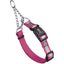 Reflective Biothane Martingale Collar with Quick Release Buckle Passionfruit Pink Dog Collars Dogline
