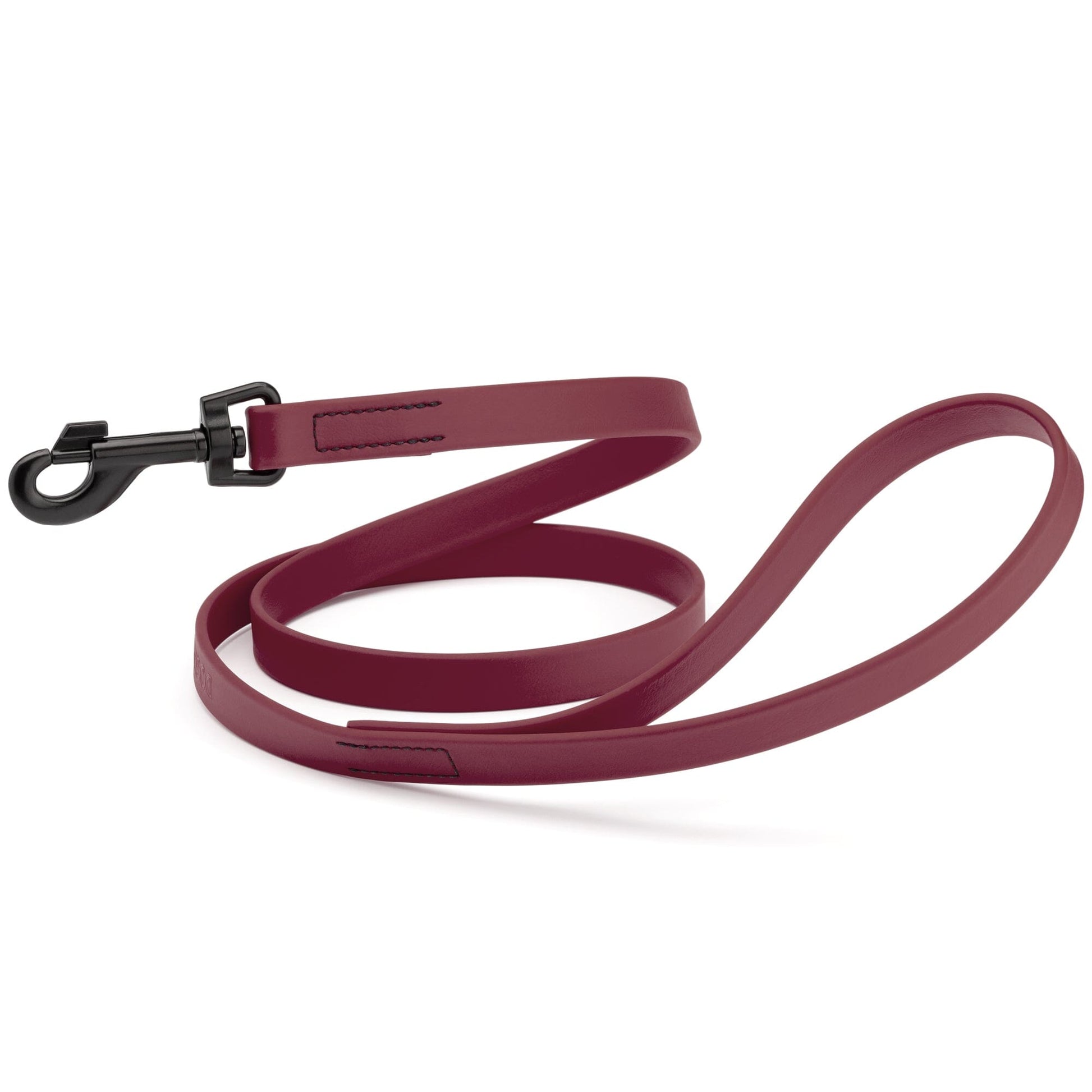 Biothane Waterproof Dog Leash, 4 ft Merlot Burgundy 4' Dog Leashes Dogline
