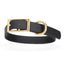 Viper Biothane Waterproof Dog Collar - Brass Hardware - Size L (18 to 22 inches) Black Dog Collars Dogline