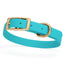 Viper Biothane Waterproof Dog Collar - Brass Hardware - Size S (12 to 15 inches) Sky Blue Dog Collars Dogline