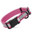 Dogline Biothane Reflective Dog Collar with Quick Release Buckle Passionfruit Pink 15"-25" 1" Dog Collars Dogline
