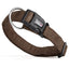 Comfort Microfiber Flat Dog Collar Brown Dog Collars Dogline