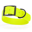 Dogline Biothane Waterproof Dog Collar with Black Hardware - 1.5" Wide, Size XL (20 to 24 inches) Safety Yellow Dog Collars Dogline