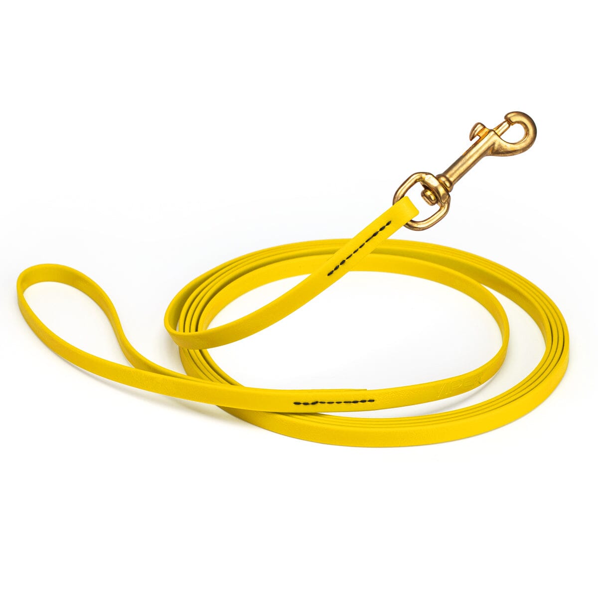 Viper Biothane Long Line 10 ft Lead with Brass Hardware Lemon Yellow 3 8" Dog Leashes Dogline