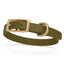 Viper Biothane Waterproof Dog Collar with Brass Hardware Olive Drab Green L 9"-12" x W 1 2" Dog Collars Dogline