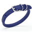 Soft Leather Round Dog Collar Royal Blue 1 3" Dog Collars Dogline