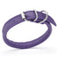 Soft Leather Round Dog Collar Purple 1 4" Dog Collars Dogline