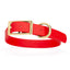 Viper Biothane Waterproof Dog Collar - Brass Hardware - Size L (18 to 22 inches) Cherry Red Dog Collars Dogline