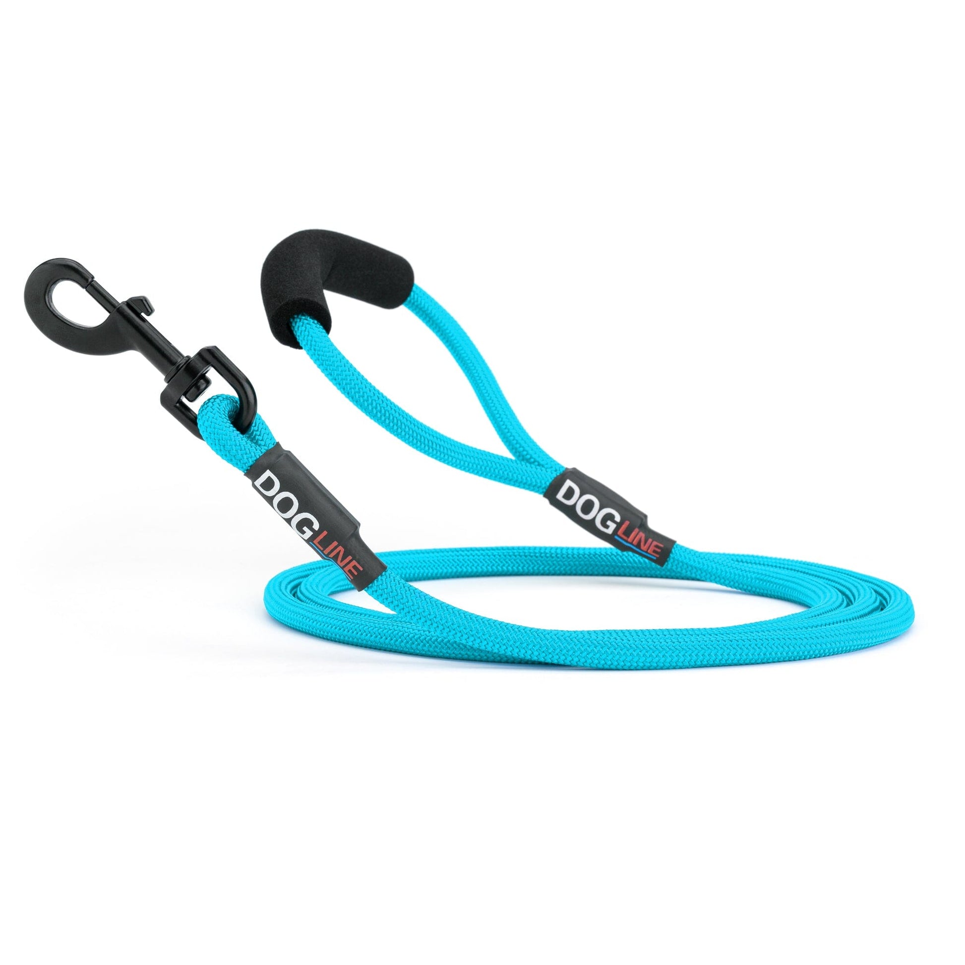 Nylon Round Dog Lead Cyan Blue 6' Dog Leashes Dogline