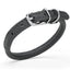 Soft Leather Round Dog Collar Black 1 3" Dog Collars Dogline