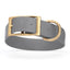 Viper Biothane Waterproof Dog Collar - Brass Hardware - 1.5in Wide, Size XL (20 to 24 inches) Battleship Gray Dog Collars Dogline