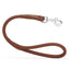 Soft Leather Round Traffic Lead Brown Dog Leashes Dogline