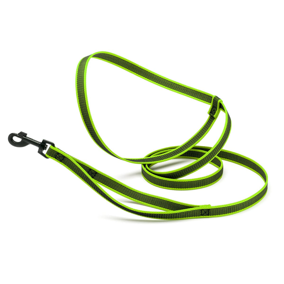 Rubber Infused Nylon Multifunctional Dog Leash for Walking and Running Hands Free Green 8' 3 4" Dog Leashes Dogline