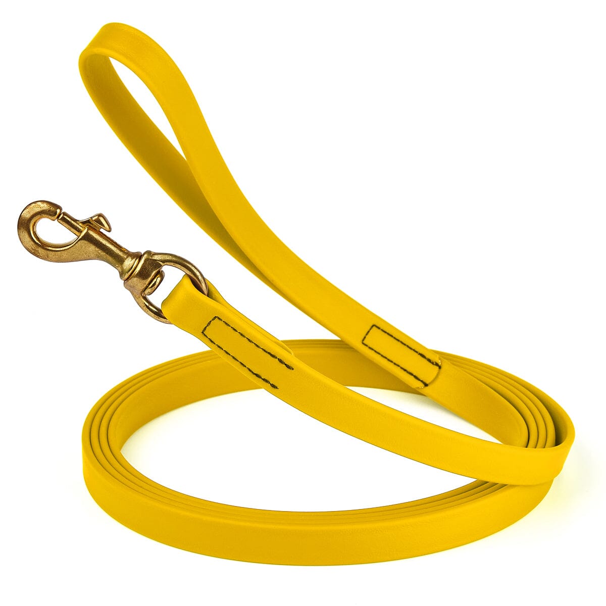 Viper Biothane Long Line 15 ft Lead with Brass Hardware Lemon Yellow 3 4" Dog Leashes Dogline