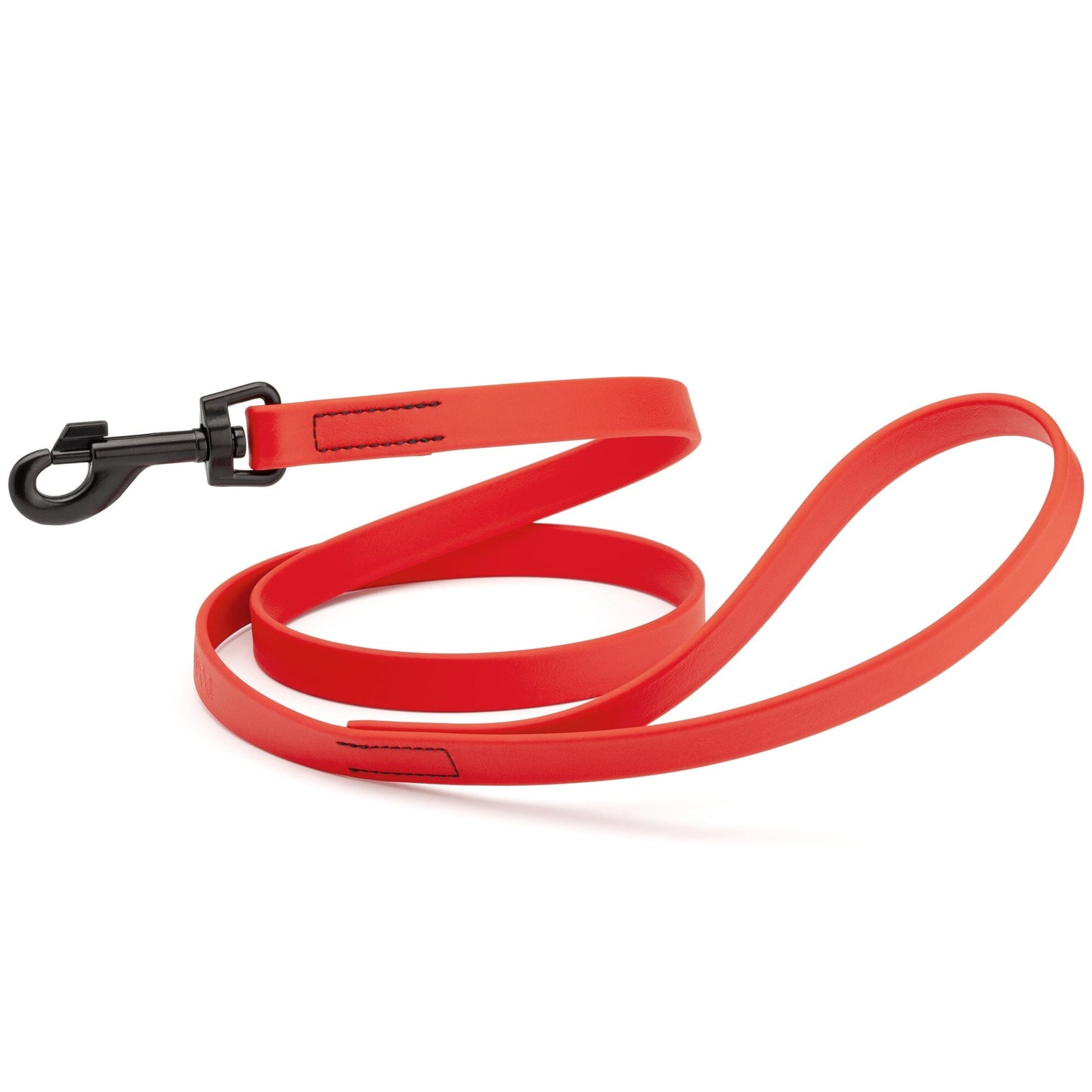 Biothane Waterproof Dog Leash, 4 ft Cherry Red 4' Dog Leashes Dogline